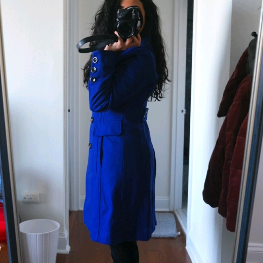 GUESS blue wool coat